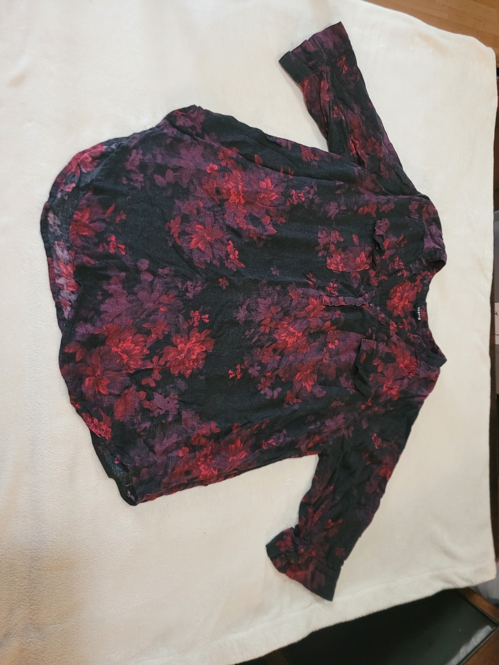 Torrid Harper Blouse Floral Black Red Women's Size 2